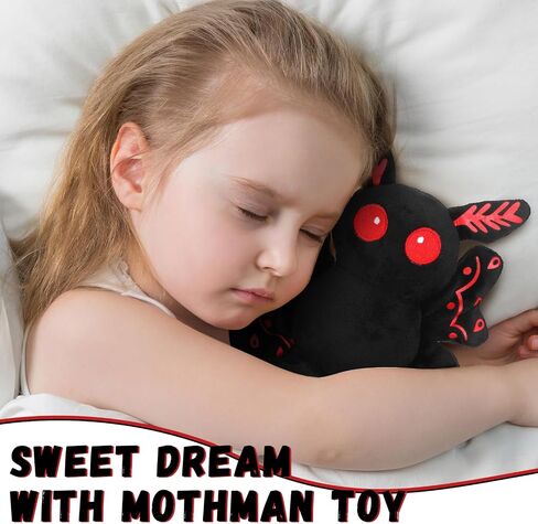 Jenaai Christmas Mothman Plush Toys Gifts Stuffed Baby Mothman Decoration Creepy Costume Accessory Supplies Christmas Party Gifts Stocking Stuffers for Boys Girls(Moth) in Saudi Arabia