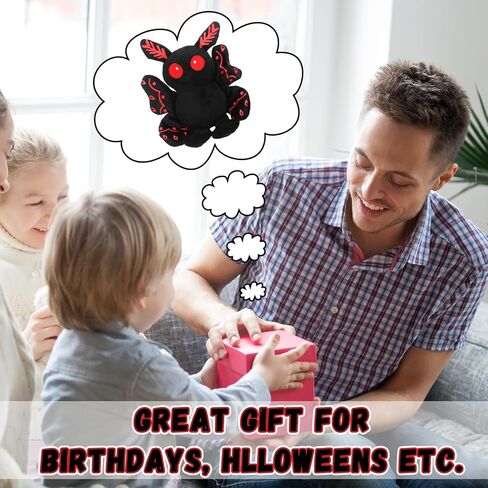 Jenaai Christmas Mothman Plush Toys Gifts Stuffed Baby Mothman Decoration Creepy Costume Accessory Supplies Christmas Party Gifts Stocking Stuffers for Boys Girls(Moth) in Saudi Arabia