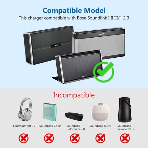 Charger for Bose Soundlink I II III/1 2 3,17V ~ 20V Wireless Mobile Speaker Bose Charger for Soundlink Speaker 369946-1300 306386-101 404600 414255,Bose Soundlink Charger Power Cord in Kuwait