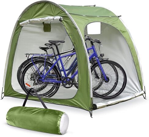 Bike Cover Storage Outdoor Portable Bicycle Tent for 4 Bike PU4000 Waterproof Cloth Durable 210D Oxford Fabric W/ Travel Bag in Saudi Arabia