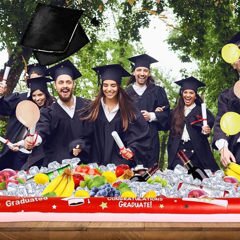 2 Pack Graduation Inflatable Cooler Inflatable Ice Inflatable Bar Graduation Serving Ice Bar Congrats Grad Inflatable Buffet Cooler Ice Serving Buffet for Summer Graduation Party (Red) in Saudi Arabia