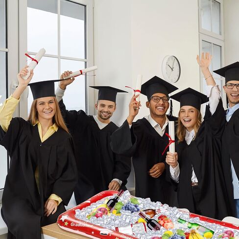 2 Pack Graduation Inflatable Cooler Inflatable Ice Inflatable Bar Graduation Serving Ice Bar Congrats Grad Inflatable Buffet Cooler Ice Serving Buffet for Summer Graduation Party (Red) in Saudi Arabia