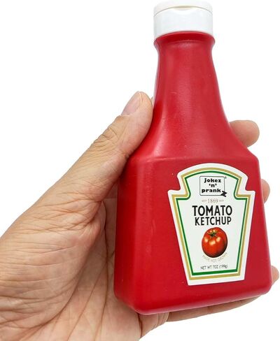 KAYNO 1 قطعة الكاتشب الأحمر وهمية لوازم الحفلات الرهيبة الكاتشب انسكاب ما قبل رياض الأطفال اللعب الجدة والكمامة اللعب in Kuwait