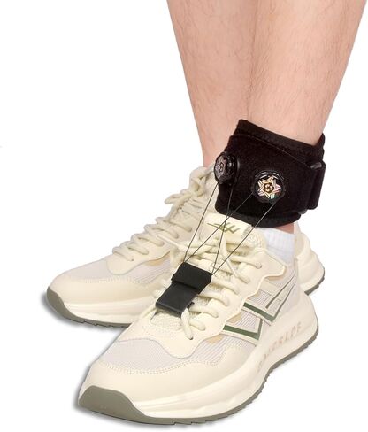 AFO Drop Foot Brace للمشي مع بكرة مزدوجة قابلة للتعديل، جبيرة لالتهاب اللفافة الأخمصية للرجال والنساء، دعم عطف ظهري للقدم حتى الكاحل من أجل الاستلقاء على وتر العرقوب in Kuwait