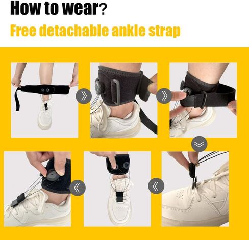 AFO Drop Foot Brace للمشي مع بكرة مزدوجة قابلة للتعديل، جبيرة لالتهاب اللفافة الأخمصية للرجال والنساء، دعم عطف ظهري للقدم حتى الكاحل من أجل الاستلقاء على وتر العرقوب in Kuwait