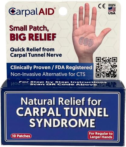Carpal Tunnel Syndrome Relief - Self Adhesive Support for Relief (Large 10PC) in Saudi Arabia