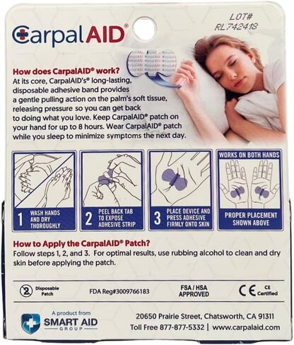 Carpal Tunnel Syndrome Relief - Self Adhesive Support for Relief (Large 10PC) in Saudi Arabia