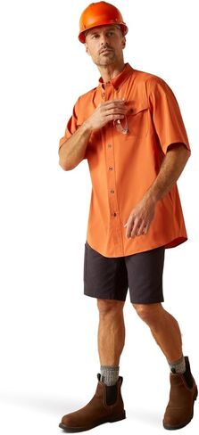 Ariat Men's Rebar Made Tough Venttek Durastretch Work Shirt in Saudi Arabia