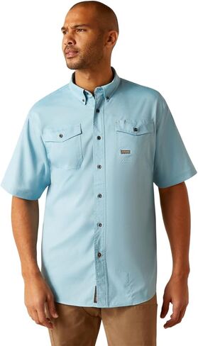 Ariat Men's Rebar Made Tough Venttek Durastretch Work Shirt in Saudi Arabia
