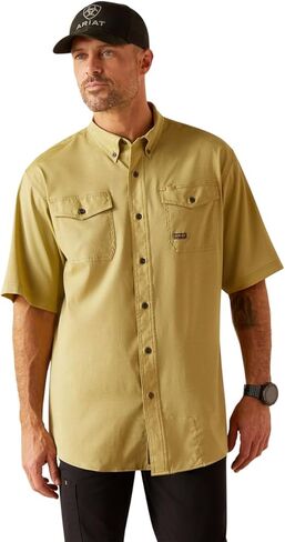 Ariat Men's Rebar Made Tough Venttek Durastretch Work Shirt in Saudi Arabia