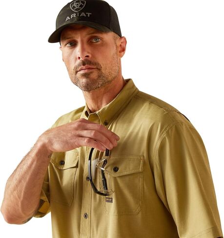 Ariat Men's Rebar Made Tough Venttek Durastretch Work Shirt in Saudi Arabia
