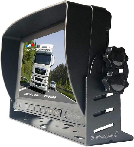 AHD 1080P RV كاميرا احتياطية 7 بوصة نظام مراقبة DVR 12V/24V، IP69 مقاوم للماء IR عكس كاميرا الرؤية الخلفية مع كابل 4 دبوس 15 متر لشاحنة نصف حافلة مقطورة العربة العجلة الخامسة in Saudi Arabia