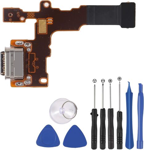 USB Dock Connector Charging Port Replacement with Mic Flex Cable Compatible with LG G7 ThinQ (USA Version) G710VM & Repair Tools (for LG G7 ThinQ) in Saudi Arabia