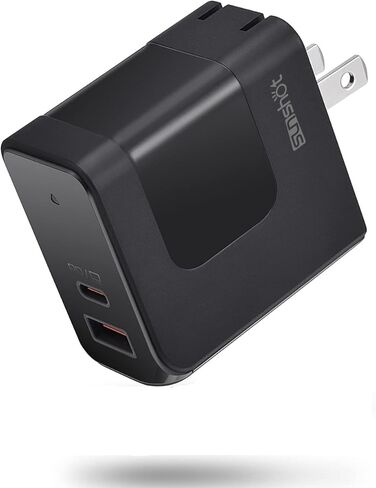 شاحن USB C PD لجهاز iPhone 15 Series iPad MacBook، شاحن حائط Sunshot 65W Max GaN USB-C بمنفذين (12W USB A + 45W USB C) مع توصيل الطاقة لأجهزة الكمبيوتر المحمولة والهواتف اللوحية والعديد من الأجهزة الأخرى. in Kuwait