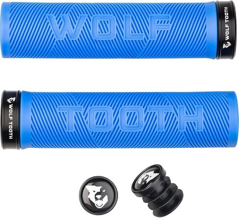 Wolf Tooth Lock-On Echo Grip - Blue Grip with Black Collar in Saudi Arabia