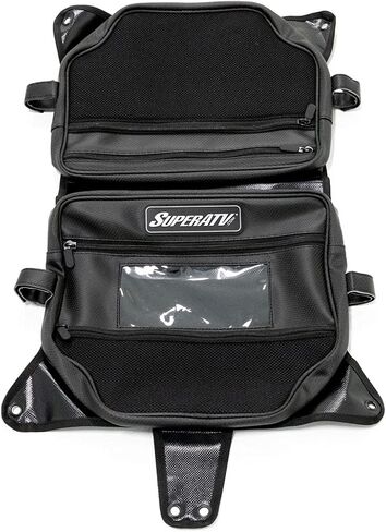 SuperATV UTV Water-Resistant Overhead Storage Bag for Can-Am Maverick X3 (See Fitment) - 2 compartments | 12" x 14" and 11" x 14" | Clear Phone Window | Easily Installs with Velcro Straps in Saudi Arabia