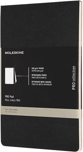 Moleskine Professional Pad, Medium/college Rule, Black Cover, 96 Ivory 8.5 X 11 Sheets in Saudi Arabia