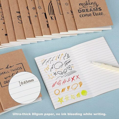 EOOUT 32pcs Inspirational Notepads Mini Journals Bulk, 3.5" x 5.5", 32 Pages Motivational Pocket Notebooks, Funny Notepads with 16 Styles for Kids, School or Coworkers Gifts in Saudi Arabia