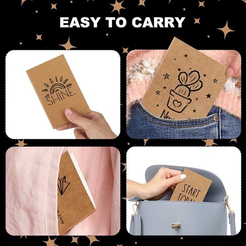 EOOUT 32pcs Inspirational Notepads Mini Journals Bulk, 3.5" x 5.5", 32 Pages Motivational Pocket Notebooks, Funny Notepads with 16 Styles for Kids, School or Coworkers Gifts in Saudi Arabia