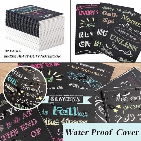EOOUT 32pcs Inspirational Notepads Mini Journals Bulk, 3.5" x 5.5", 32 Pages Motivational Pocket Notebooks, Funny Notepads with 16 Styles for Kids, School or Coworkers Gifts in Saudi Arabia