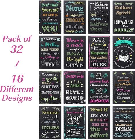 EOOUT 32pcs Inspirational Notepads Mini Journals Bulk, 3.5" x 5.5", 32 Pages Motivational Pocket Notebooks, Funny Notepads with 16 Styles for Kids, School or Coworkers Gifts in Saudi Arabia