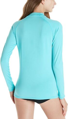 قمصان سباحة نسائية من TSLA بعامل حماية من الطفح الجلدي 50+ بأكمام طويلة، قمصان سباحة للحماية من الأشعة فوق البنفسجية/الشمس، سترة سباحة لركوب الأمواج على الشاطئ in Kuwait