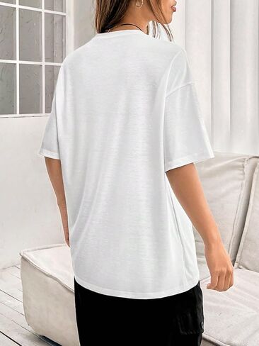 COZYEASE Women's Graphic Tees Short Sleeve Oversized T Shirt Loose Fit Casual Summer Tee Tops in Saudi Arabia