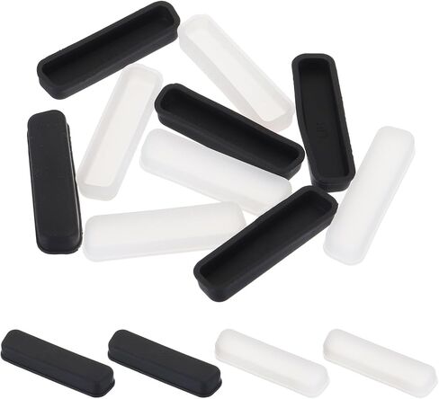 MECCANIXITY DB25 Port Cover Anti Dust Cap Silicone Plug Protector for DB25 Female Port Connectors Black Clear 10pcs in Saudi Arabia