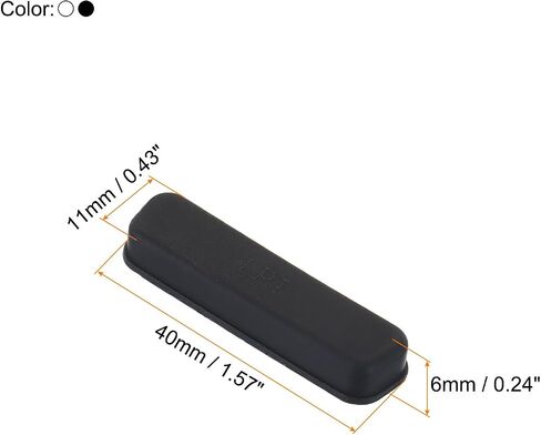 MECCANIXITY DB25 Port Cover Anti Dust Cap Silicone Plug Protector for DB25 Female Port Connectors Black Clear 10pcs in Saudi Arabia