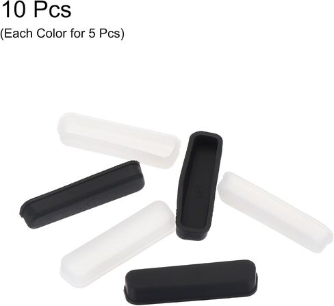 MECCANIXITY DB25 Port Cover Anti Dust Cap Silicone Plug Protector for DB25 Female Port Connectors Black Clear 10pcs in Saudi Arabia