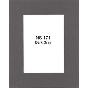 Pack of 25 11x14 Dark Gray Picture Mats Mattes with White Core Bevel Cut for 8x10 Photo + Backing + Bags