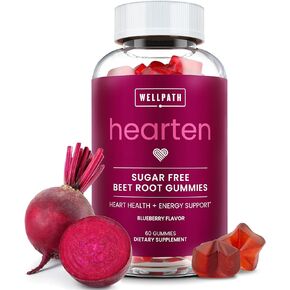 WellPath Beet Root Gummies (Sugar Free) 1500 mg – Blueberry Flavor | Beet Gummies for Blood Pressure Support | Super Nitric Oxide Tasty Beets Chewables for Blood Circulation | Antioxidants | 60 Ct