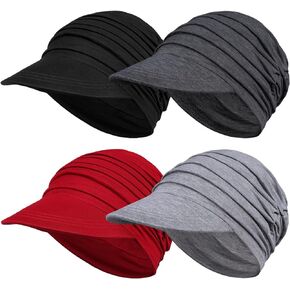 4 Pcs Soft Bamboo Baseball Cap for Women, Chemo Hats for Hair Loss
