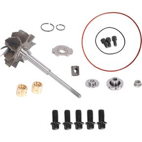 Turbo Rebuild Kit with 10 Blade Turbine Wheel 743250-0014, fits for Ford 6.0L Powerstroke Diesel 2005-2007 GT3782VA turbo, Replacement Part# 150337101,‎ 610337101