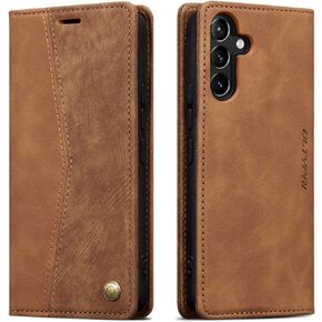 QLTYPRI Wallet Case for Samsung Galaxy S23 5G, Vintage Folio PU Leather Purse Case with Card Slots Magnetic Closure Kickstand Flip Crashproof Phone Cover for Samsumg Galaxy S23 - Purple