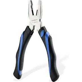 7-Inch Linesman Pliers with Rubber Grip Handle for Basic Repair, DIY Projects and Home