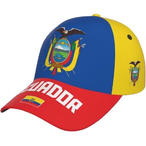 Ecuador Flag Cool Ecuadorian Baseball Cap 3D Full Print Adult Unisex Adjustable Hat Soccer Patriotic Caps