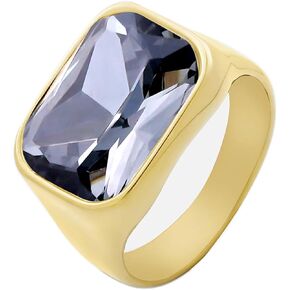 Zircon Bead Gold Rings for Women Men Stainless Steel Anxiety Rings Stacked Christmas Birthday Valentine's Day Jewelry Packed Gifts