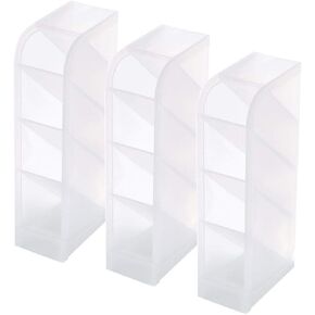 تخزين منظم القلم للمكتب واللوازم المدرسية وصندوق تخزين فرش مستحضرات التجميل، حامل تخزين قلم شفاف، مجموعة من 3 قطع، 12 حجرة in Kuwait