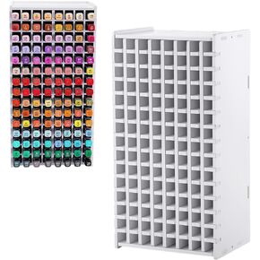 Lnrueg Marker Organizer for 120 Markers, Art Marker Storage Rack 120 Slots with Removable Divider, Desktop Pens Pencils Holder Art Brushes Organizer