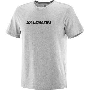 Salomon Men's Standard SAL Logo PERF SS TEE M-Heather Grey S