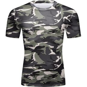 Men's Compression 3D Digital Printing Fitness Sport Short-Sleeve/Running Top