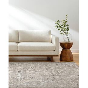 Livabliss x Becki Owens Elle Medallion Runner Area Rug, 2'7" x 7'3", Light Grey