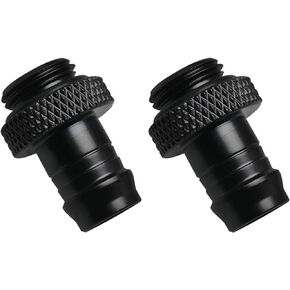 G1/4" to 3/8" Barb Fitting ZZLZX 2PCS G1/4" to 3/8" Soft Tubing Barb Extender Connector for Computer Water Cooling System, Black Pagoda Barb Elbow Water Cooling Fittings