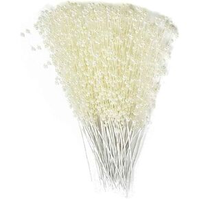 100 Stems Bridal Wedding String Sticks Beading on Wire Stems Bouquet for DIY Garland Pearl Home Wedding Party Decor Craft
