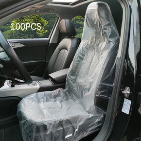 100Pcs Disposable Car Seat Cover for Front Seat Cover,Dog Carseat Protector for SUV,Automotive Pet Essentials Supplies Truck Plastic Accessories