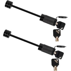 Trailer Tongue Coupler Lock, Dia 1/4 Inch, 3-1/2 Inch Span Trailer Hitch Lock for Latch-Type Coupler, Tow Boat RV Truck Car's Black in Saudi Arabia