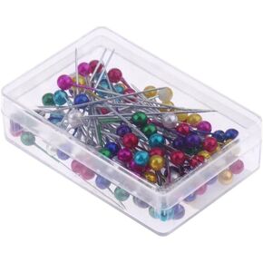 100Pcs Colorful Round Pearl Straight Head Pins Stainless Steel Sewing Pins Clever Fashion Quilting Pins,Pins,Pins and Pincushions(1. 57inch)