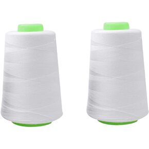2pcs Heavy Duty Spool Sewing Thread for for Packing Bag Closer (Green/White)