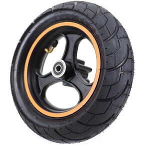 80/65-6 Scooter Tire with Aluminium hub, 10 Inch Replacement Thickened Pneumatic Tyres for Electric Scooter 255x80 10x3.0 scooter inner tubes(City road)
